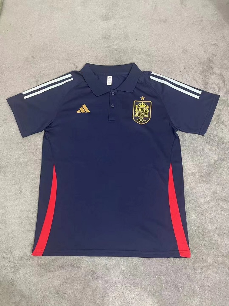 AAA Quality Spain 24/25 Navy Blue Polo Shirts